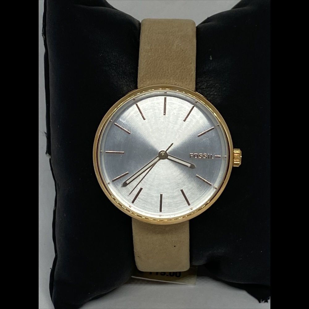 Fossil Suitor BQ3416 Women's Tan Leather Analog Dial Quartz Wrist Watch JK553